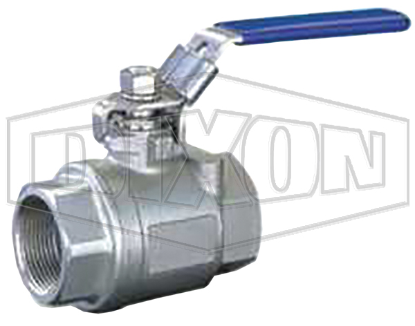 2000 PSI Two Piece Stainless Steel Ball Valve NPT